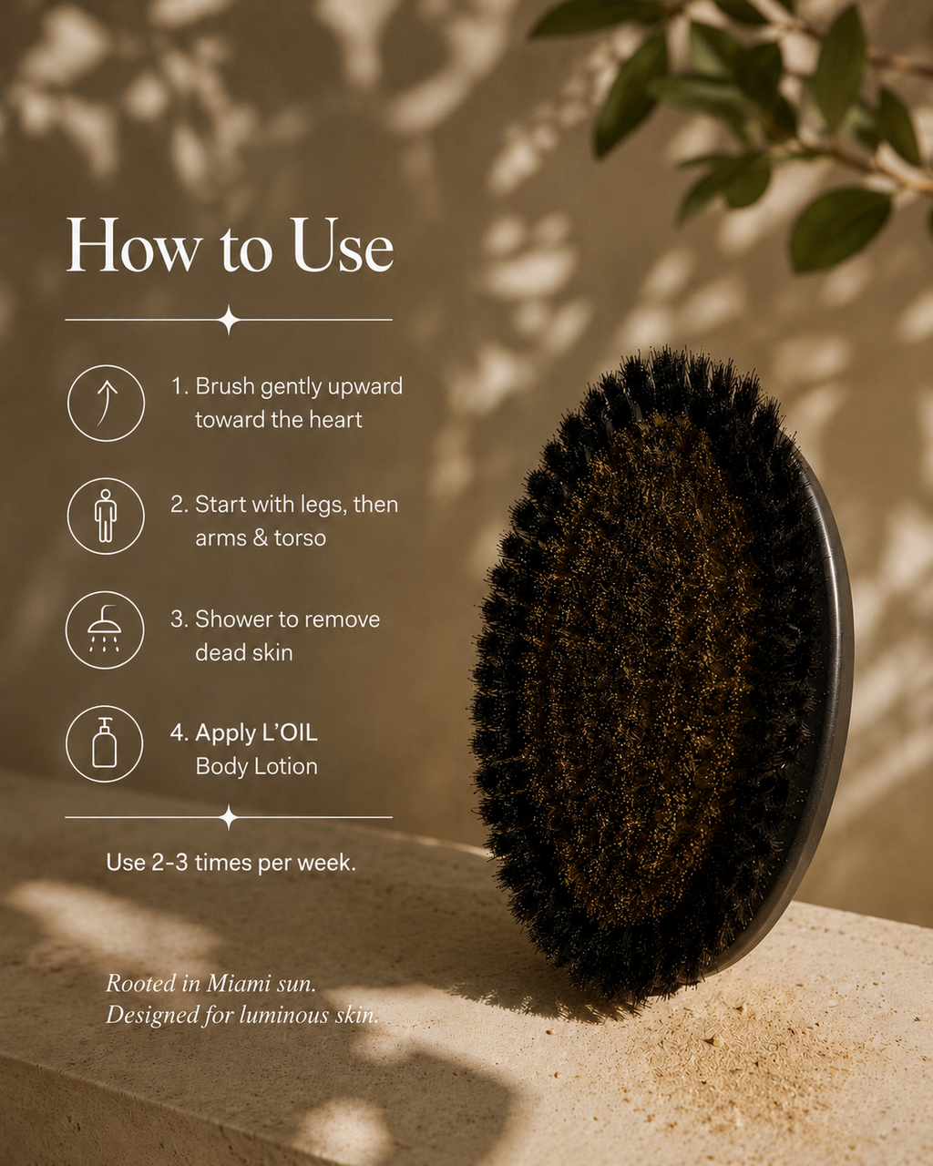 L'Oil Copper Dry Body Brush